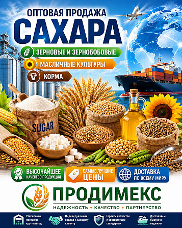 Сахар, зерновые и зернобобовые, масличные культуры, корма Алматы - изображение 1